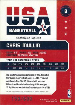 2010 Panini Hall of Fame - Dream Team Game Threads #8 Chris Mullin Back