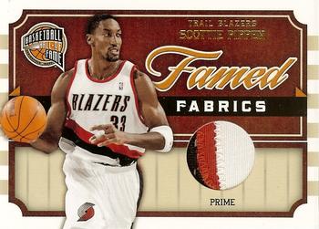 2010 Panini Hall of Fame - Famed Fabrics Prime #22 Scottie Pippen Front
