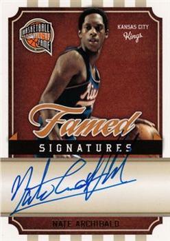 2010 Panini Hall of Fame - Famed Signatures #NA Nate Archibald Front