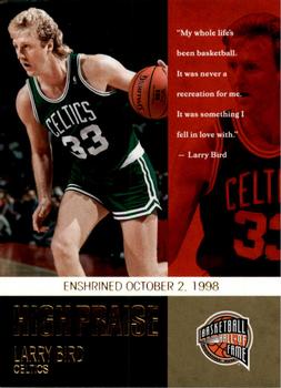2010 Panini Hall of Fame - High Praise #8 Larry Bird Front