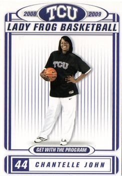 2008-09 TCU Lady Frogs Basketball #NNO Chantelle John Front