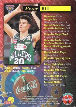 1995 Coca-Cola Shoot the Hoops #9 Peter Hill Back