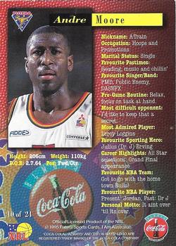 1995 Coca-Cola Shoot the Hoops #10 Andre Moore Back