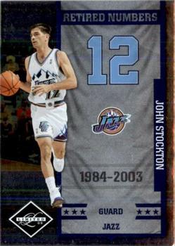 2009-10 Panini Limited - Retired Numbers #18 John Stockton Front