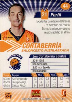 2010-11 Panini ACB #44 Jon Cortaberria Back