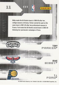 2009-10 Panini Limited - Trios #11 Tony Parker / Mike Bibby / T.J. Ford Back