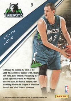 2009-10 Panini Playoff Contenders - Award Contenders #9 Kevin Love Back