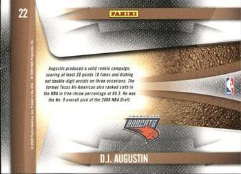 2009-10 Panini Playoff Contenders - Draft Class #22 D.J. Augustin Back