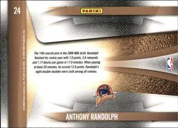 2009-10 Panini Playoff Contenders - Draft Class #24 Anthony Randolph Back