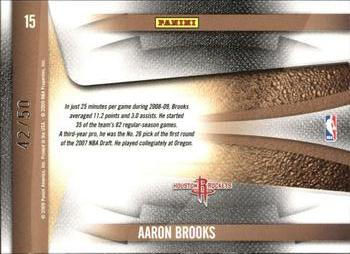 2009-10 Panini Playoff Contenders - Draft Class Black #15 Aaron Brooks Back