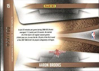 2009-10 Panini Playoff Contenders - Draft Class Gold #15 Aaron Brooks Back
