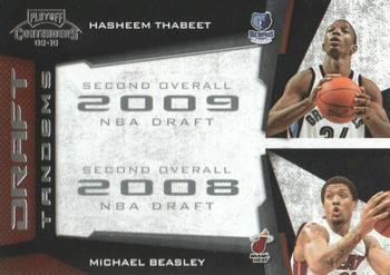 2009-10 Panini Playoff Contenders - Draft Tandems #1 Hasheem Thabeet / Michael Beasley Front