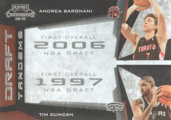 2009-10 Panini Playoff Contenders - Draft Tandems #2 Andrea Bargnani / Tim Duncan Front