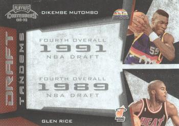 2009-10 Panini Playoff Contenders - Draft Tandems #10 Dikembe Mutombo / Glen Rice Front