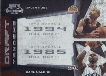 2009-10 Panini Playoff Contenders - Draft Tandems #15 Jalen Rose / Karl Malone Front