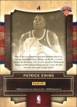 2009-10 Panini Playoff Contenders - Legendary Contenders #4 Patrick Ewing Back