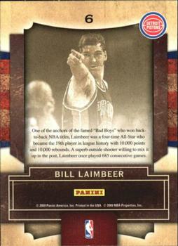 2009-10 Panini Playoff Contenders - Legendary Contenders #6 Bill Laimbeer Back