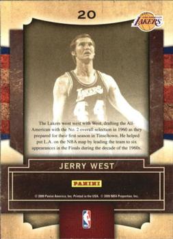 2009-10 Panini Playoff Contenders - Legendary Contenders #20 Jerry West Back