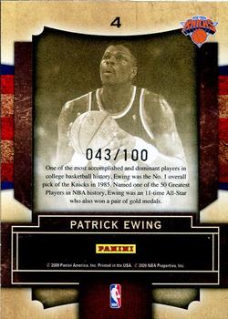 2009-10 Panini Playoff Contenders - Legendary Contenders Gold #4 Patrick Ewing Back