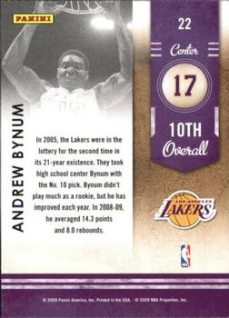 2009-10 Panini Playoff Contenders - Lottery Winners #22 Andrew Bynum Back