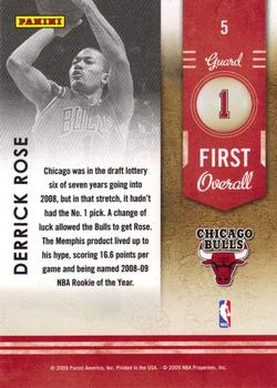 2009-10 Panini Playoff Contenders - Lottery Winners #5 Derrick Rose Back