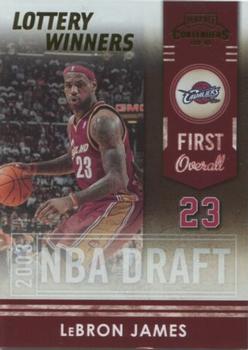 2009-10 Panini Playoff Contenders - Lottery Winners Gold #1 LeBron James Front