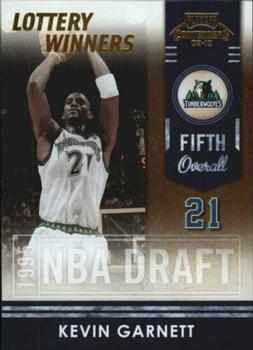 2009-10 Panini Playoff Contenders - Lottery Winners Gold #6 Kevin Garnett Front