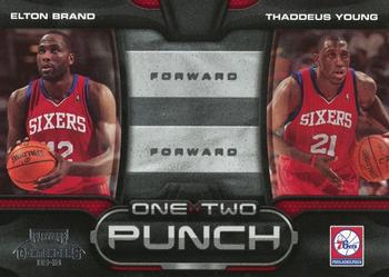 2009-10 Panini Playoff Contenders - One-Two Punch #4 Elton Brand / Thaddeus Young Front