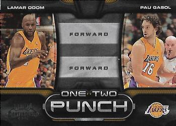2009-10 Panini Playoff Contenders - One-Two Punch #11 Lamar Odom / Pau Gasol Front
