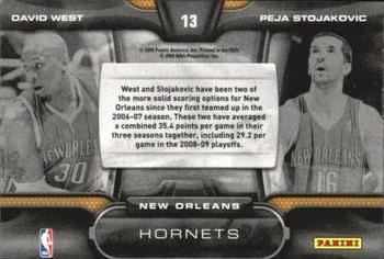 2009-10 Panini Playoff Contenders - One-Two Punch #13 David West / Peja Stojakovic Back