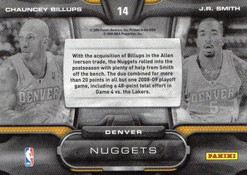 2009-10 Panini Playoff Contenders - One-Two Punch #14 Chauncey Billups / J.R. Smith Back