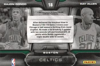 2009-10 Panini Playoff Contenders - One-Two Punch #18 Rajon Rondo / Ray Allen Back