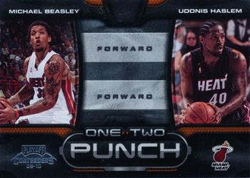 2009-10 Panini Playoff Contenders - One-Two Punch #25 Michael Beasley / Udonis Haslem Front