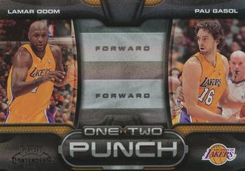 2009-10 Panini Playoff Contenders - One-Two Punch Black #11 Lamar Odom / Pau Gasol Front