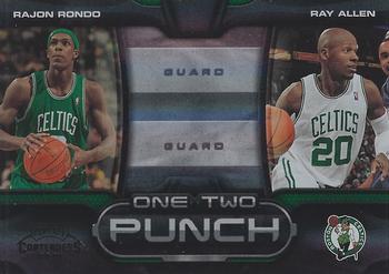 2009-10 Panini Playoff Contenders - One-Two Punch Black #18 Rajon Rondo / Ray Allen Front