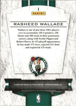 2009-10 Panini Playoff Contenders - Perennial Contenders #1 Rasheed Wallace Back