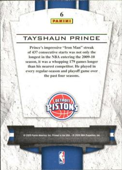 2009-10 Panini Playoff Contenders - Perennial Contenders #6 Tayshaun Prince Back