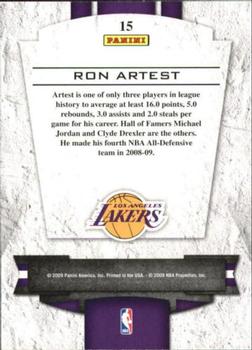 2009-10 Panini Playoff Contenders - Perennial Contenders #15 Ron Artest Back