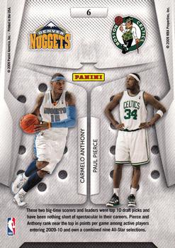 2009-10 Panini Playoff Contenders - Round Numbers #6 Carmelo Anthony / Paul Pierce Back