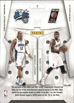 2009-10 Panini Playoff Contenders - Round Numbers #7 Dwight Howard / Greg Oden Back