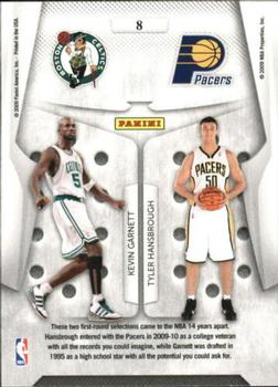 2009-10 Panini Playoff Contenders - Round Numbers #8 Kevin Garnett / Tyler Hansbrough Back