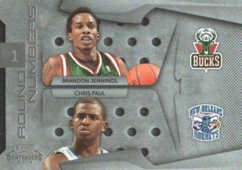 2009-10 Panini Playoff Contenders - Round Numbers #12 Brandon Jennings / Chris Paul Front
