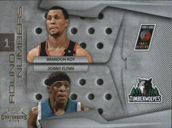 2009-10 Panini Playoff Contenders - Round Numbers #16 Brandon Roy / Jonny Flynn Front