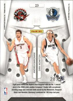 2009-10 Panini Playoff Contenders - Round Numbers Black #23 Andrea Bargnani / Dirk Nowitzki Back