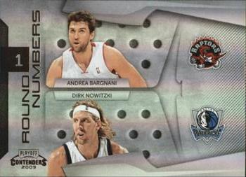 2009-10 Panini Playoff Contenders - Round Numbers Black #23 Andrea Bargnani / Dirk Nowitzki Front