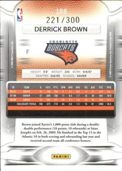 2009-10 Panini Prestige - Bonus Shots Orange #188 Derrick Brown Back
