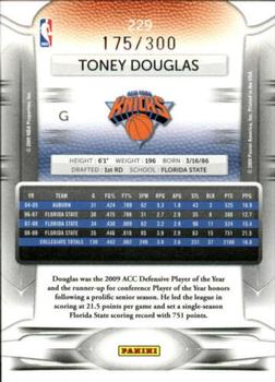 2009-10 Panini Prestige - Bonus Shots Orange #229 Toney Douglas Back