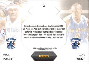 2009-10 Panini Prestige - Connections #5 James Posey / David West Back