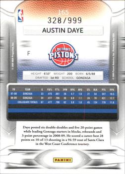 2009-10 Panini Prestige - Draft Picks Light Blue #165 Austin Daye Back