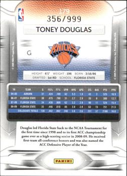 2009-10 Panini Prestige - Draft Picks Light Blue #179 Toney Douglas Back